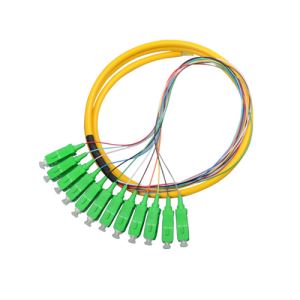 12core SC/APC Singlemode Fiber Optic Pigtails külső kabáttal